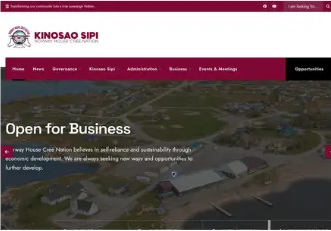 Norway House Cree Nation website homepage