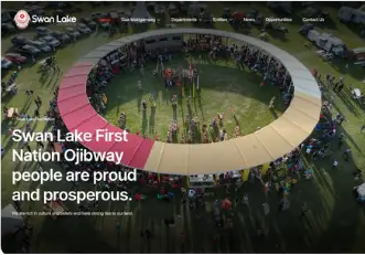 Swan Lake First Nation website homepage