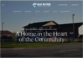 Bay River Inn & Suites website homepage